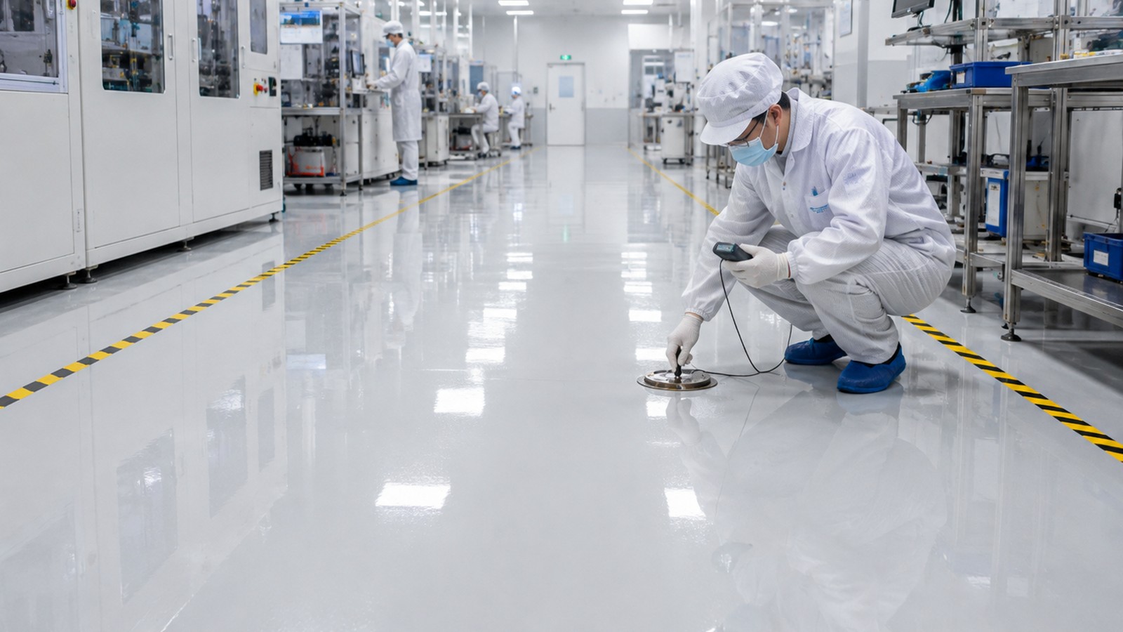 Khu vực sàn và panel phòng sạch