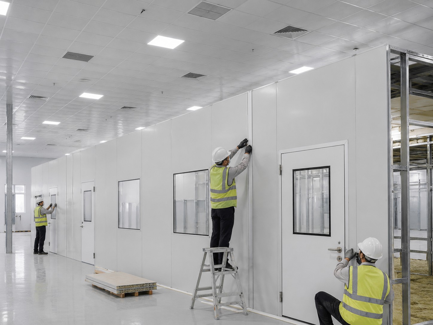 Panel và hệ thống kỹ thuật trong quá trình thi công