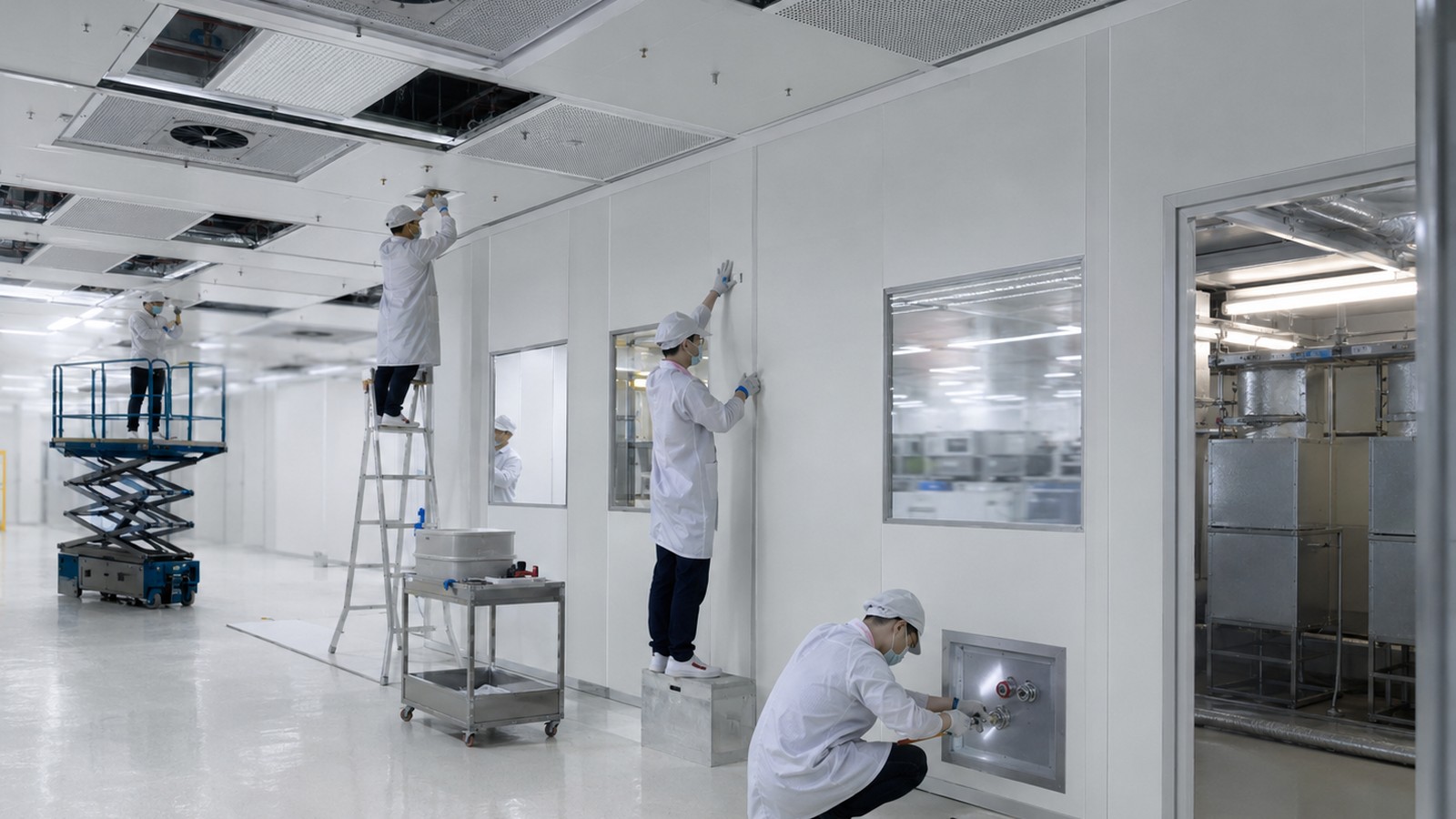 Khu panel đang hoàn thiện