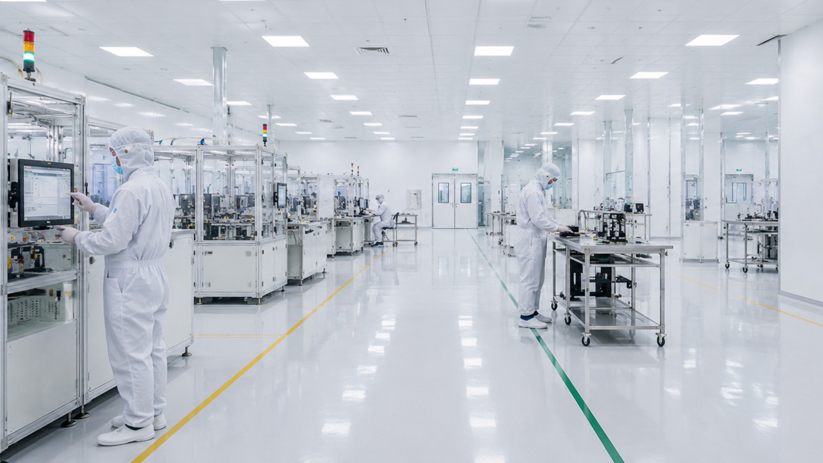 Panel phòng sạch trong quá trình lắp đặt