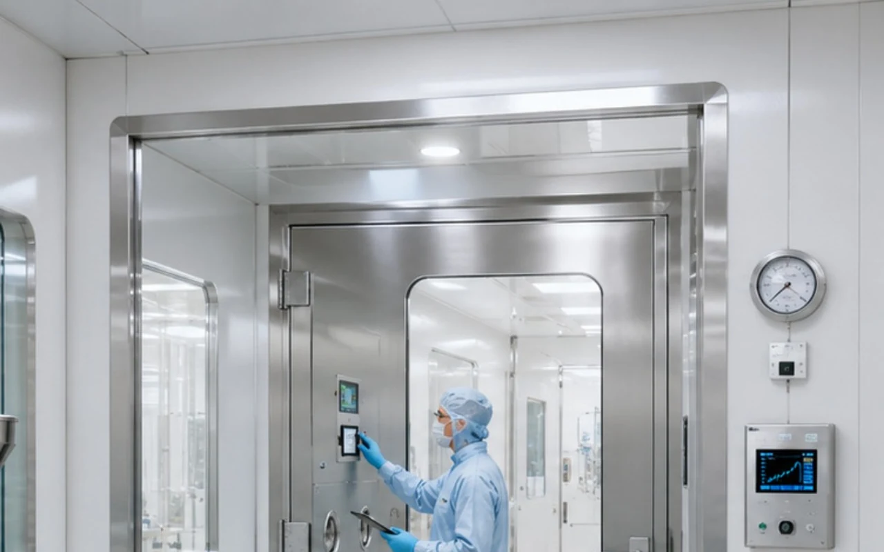 Khu vực panel phòng sạch trong nhà xưởng